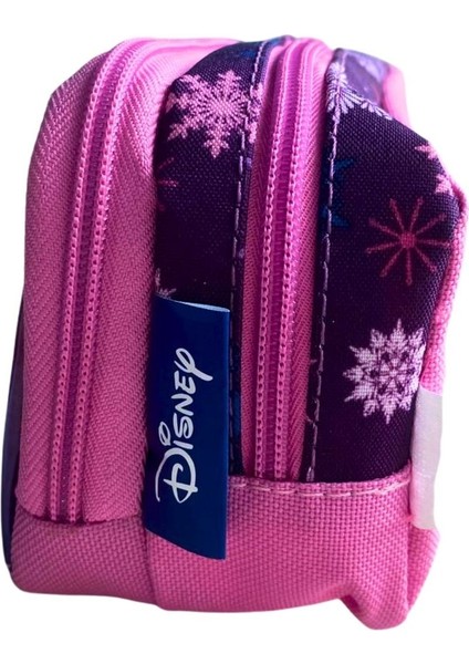 Pembe Çift Gözlü Lisanslı Fermuarlı Kalemlik, Okul ve Çalışma Için Şık ve Fonksiyonel modelleri