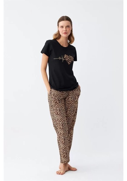 Kadın Penye Kısa Kol Pijama Takım 4128 indirimleri