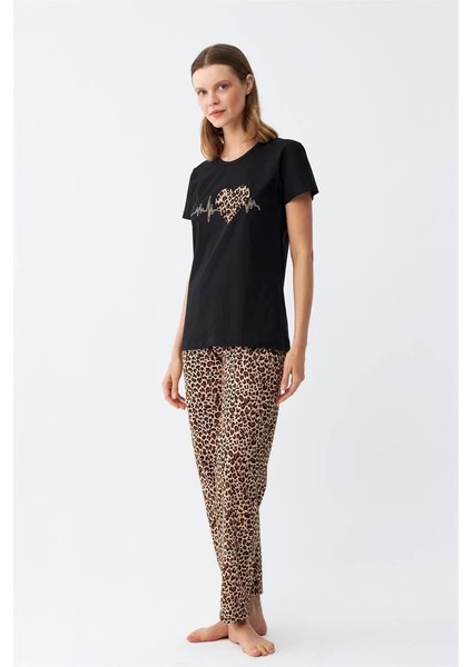 Kadın Penye Kısa Kol Pijama Takım 4128