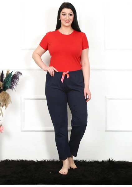 Kadın Pamuklu Büyük Beden Alt Pijama Lacivert fiyatları