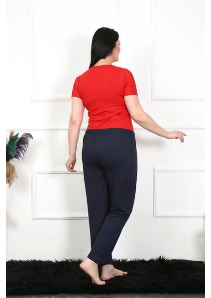 Kadın Pamuklu Büyük Beden Alt Pijama Lacivert indirimleri