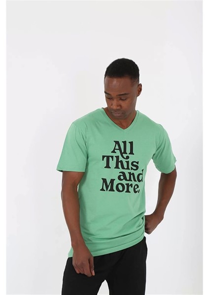 Erkek Kısa Kol Fıstık Yeşili Penye Şortlu Pijama Takımı modelleri