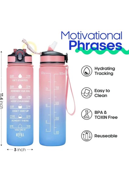 300ML Tritan Şişe, Pembe Renkli, Sağlıklı ve Hafif, Okul ve Spor Için Mükemmel fırsatları