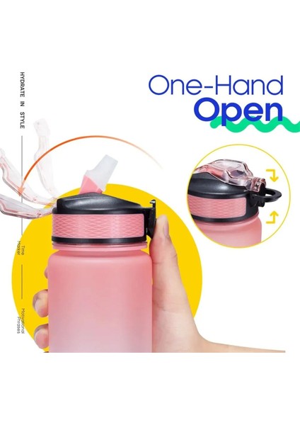 300ML Tritan Şişe, Pembe Renkli, Sağlıklı ve Hafif, Okul ve Spor Için Mükemmel
