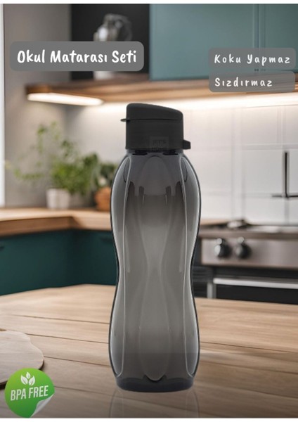 2’li 750 ml Suluğu Seti, Bpa Free, Kokusuz, Siyah ve Bordo, Öğrenci Için Ideal modelleri