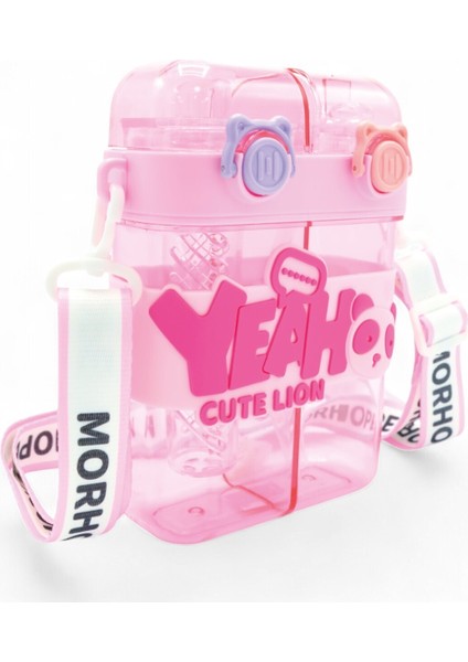 Renkli Çift Bölmeli Okul Çocuk Suluk, Bpa Içermez, Boyun Askılı, Çift Içimli modelleri