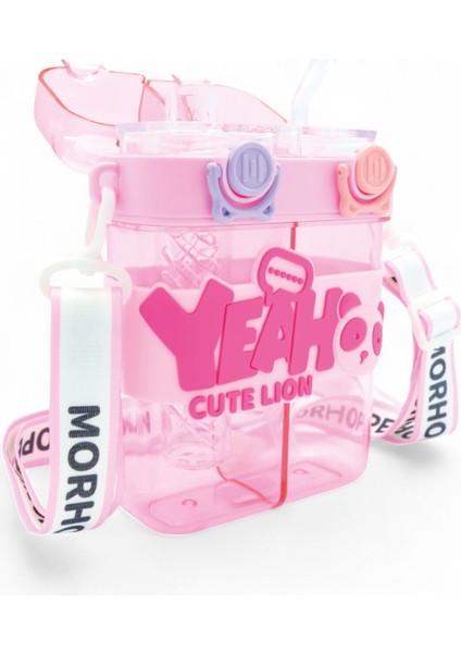 Renkli Çift Bölmeli Okul Çocuk Suluk, Bpa Içermez, Boyun Askılı, Çift Içimli fırsatları