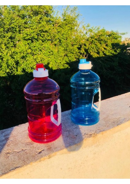 2 Adet Mavi-Kırmızı 2,5 Lt Kulplu Damacana Suluk Matara, Okul Spor Piknik Için modelleri