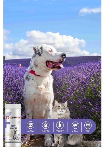 Dry Shampoo Lavanta Özlü Kedi ve Köpek Toz Şampuan 150 ml fiyatları