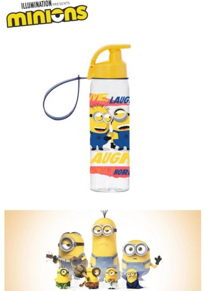 Desenli Düğmeli 500ML Sızdırmaz Çocuk Suluk, Turuncu