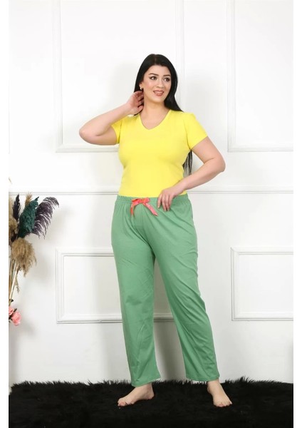 Kadın Pamuklu Büyük Beden Alt Pijama Yeşil fiyatları