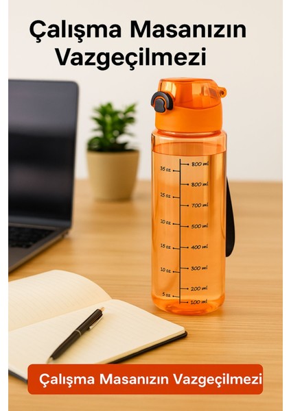 Turuncu 1 Litre Sızdırmaz ve Damlatmaz Su Matara, Okul, Spor ve Iş Yeri Için Ideal indirimleri