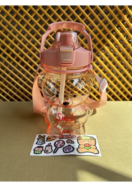 Sevimli Ayıcıklı 1000 ml Matara, Su ve Içecekler Için, Bpa Içermeyen, Seyahat ve Okul Malı fiyatları