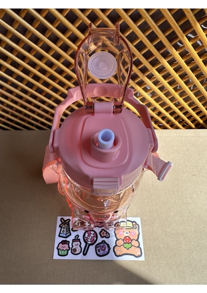 Sevimli Ayıcıklı 1000 ml Matara, Su ve Içecekler Için, Bpa Içermeyen, Seyahat ve Okul Malı modelleri