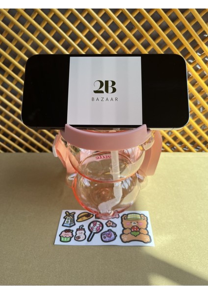 Sevimli Ayıcıklı 1000 ml Matara, Su ve Içecekler Için, Bpa Içermeyen, Seyahat ve Okul Malı fırsatları