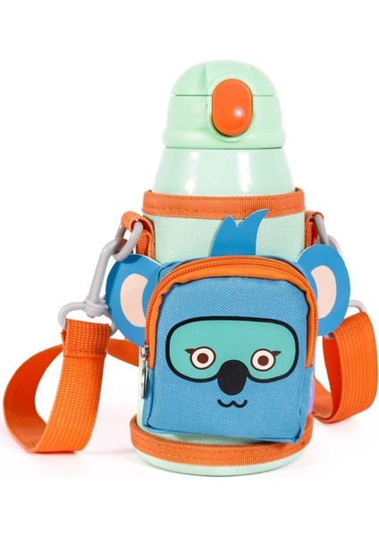 Yeşil Jungle Friends Çelik Çocuk Matara 550 Ml, Şık ve Sağlam Tasarım