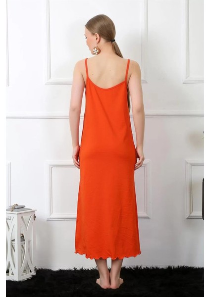 Kadın Ip Askılı Turuncu Uzun Gecelik fırsatları