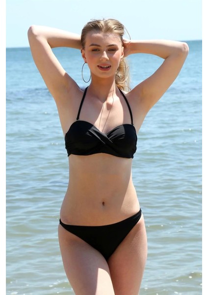 Kadın Dönmeli Straplez Siyah Bikini fiyatları