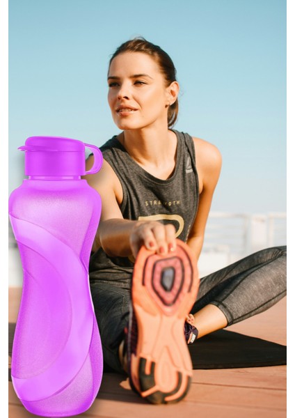 1500 ml Mor Su Şişesi, Okul, Spor ve Işyerine Uygun, Dayanıklı ve Şık Tasarım