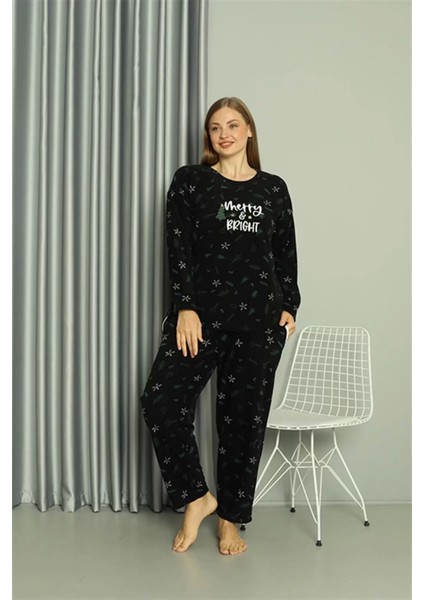 Polar Kadın Büyük Beden Pijama Takımı Siyah modelleri