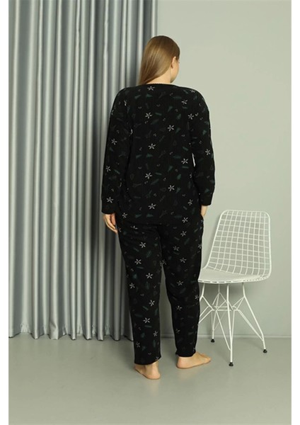 Polar Kadın Büyük Beden Pijama Takımı Siyah