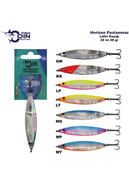 Fishcoin Horizon Paslanmaz Lüfer Kaşığı 22 gr