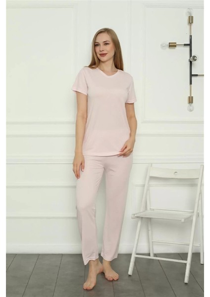 Kadın Penye Pijama Takım Pembe fiyatları