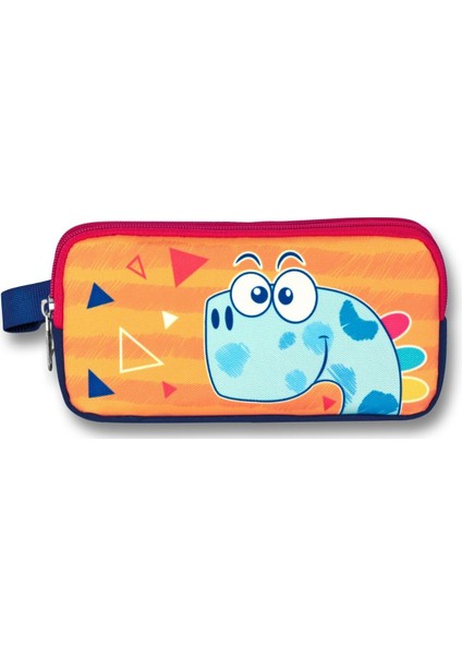 Sevimli Dino Erkek Çocuk Okul Kalem Çantası, Turuncu-Kırmızı fiyatları