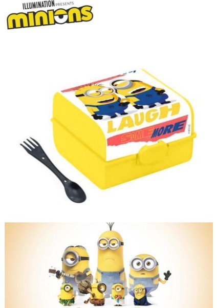 Minyonlar 3 Bölmeli Okul Kabı ve Suluğu, Düğmeli Matara ve Beslenme Seti indirimleri