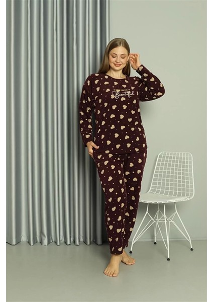 Polar Kadın Büyük Beden Pijama Takımı Bordo fiyatları