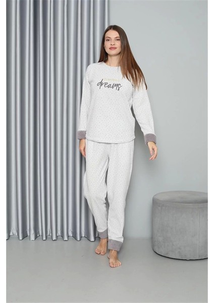 Polar Kadın Pijama Takımı Ekru