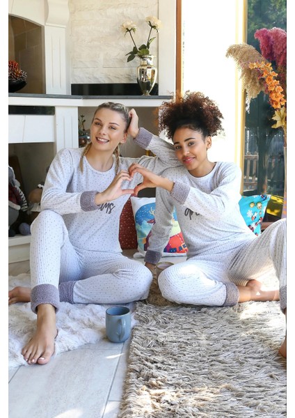 Polar Kadın Pijama Takımı Ekru