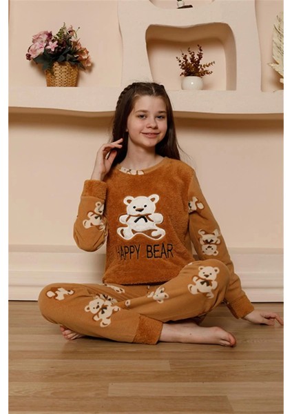 Kız Çocuk Welsoft Polar Pijama Takımı Sütlü Kahve fiyatları