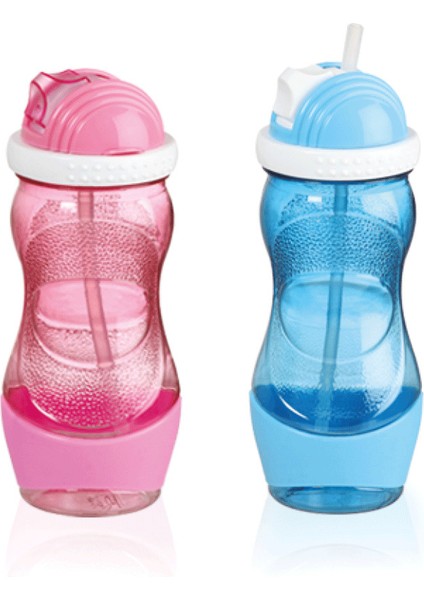 Pipetli 400 ml Suluk, Okul ve Spor Için Ideal, Şık ve Kullanışlı Tasarım