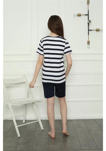 Kız Çocuk Penye Şortlu Pijama Takım Lacivert fırsatları