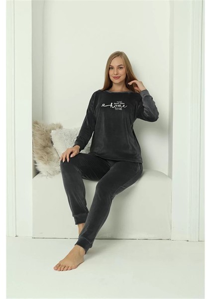 Kadın Kadife Füme Pijama Takım fırsatları