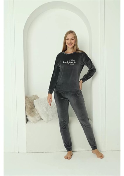 Kadın Kadife Füme Pijama Takım indirimleri