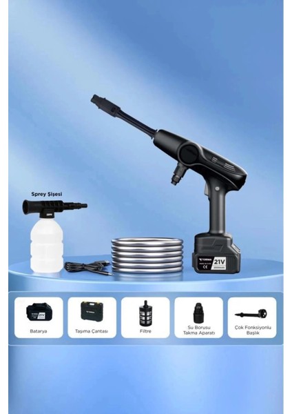 Akülü Şarjlı Yüksek Basınçlı Oto Araba Bahçe Yıkama,temizleme Su Sı modelleri