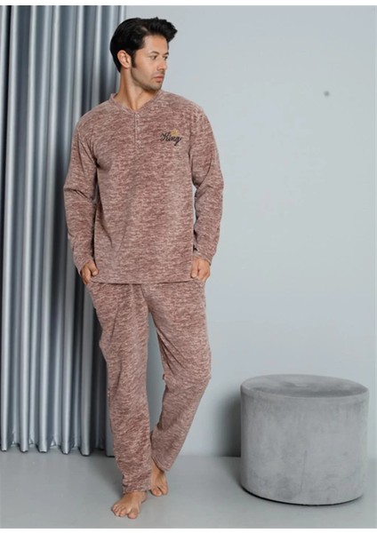 Polar Erkek Pijama Takımı Sütlü Kahve