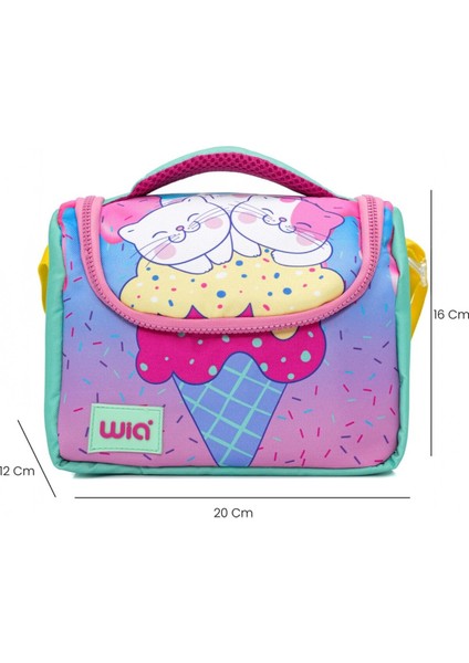 Renkli Dondurma Desenli 3'lü Okul Çanta Seti, Şık ve Kullanışlı Tasarım