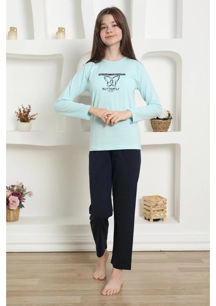 Kız Çocuk Penye Pijama Takım Su Yeşili fırsatları