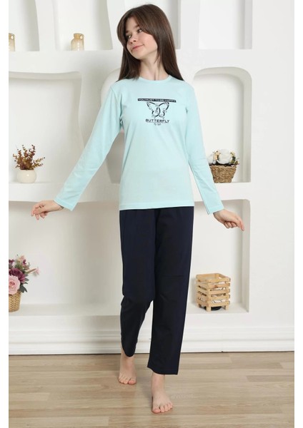 Kız Çocuk Penye Pijama Takım Su Yeşili indirimleri