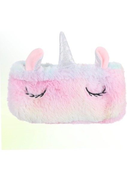 Renkli Peluş Unicorn Kalem Kutusu, Kawaii Dostu, Okul ve Hediye Sevimli Organizer fırsatları