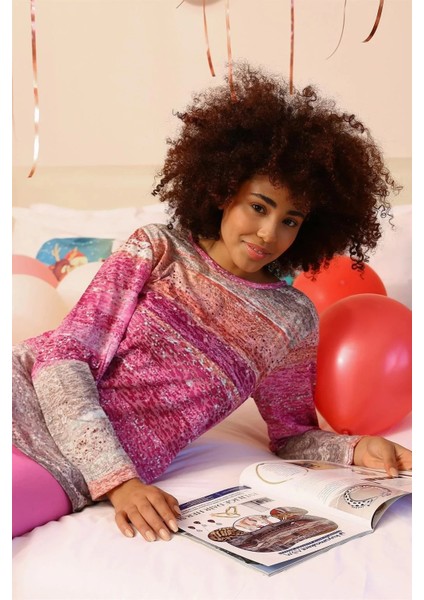 Kadın Uzun Kol Penye Pijama Takım Fuşya fırsatları