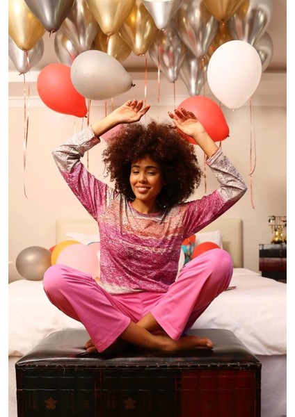 Kadın Uzun Kol Penye Pijama Takım Fuşya indirimleri