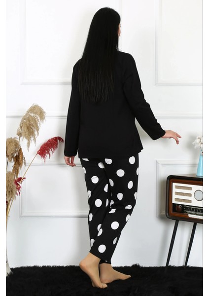 Kadın Büyük Beden Penye Uzun Kol Pijama Takım modelleri