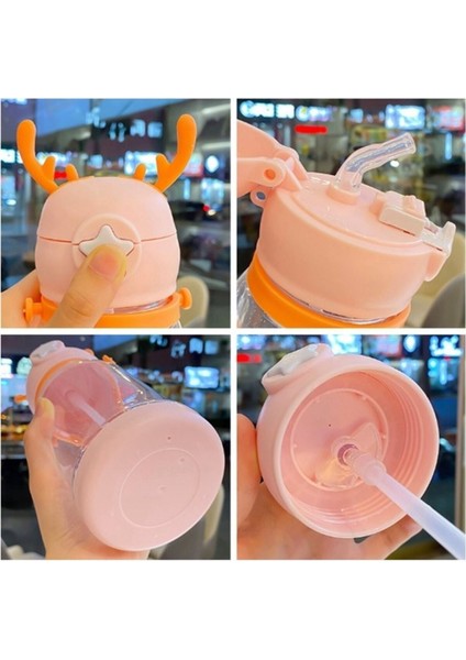 Çocuklar Için 500 ml Pipetli ve Kayışlı Su Matarası, Sağlıklı ve Dayanıklı Tasarım fiyatları