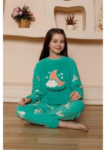Kız Çocuk Polar Yeşil Pijama Takımı fiyatları