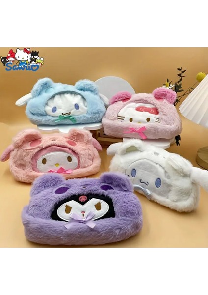 Mor Sevimli Kawaii Tasarımı Yumuşak Kumaş Çanta ve Kalem Kutusu fiyatları