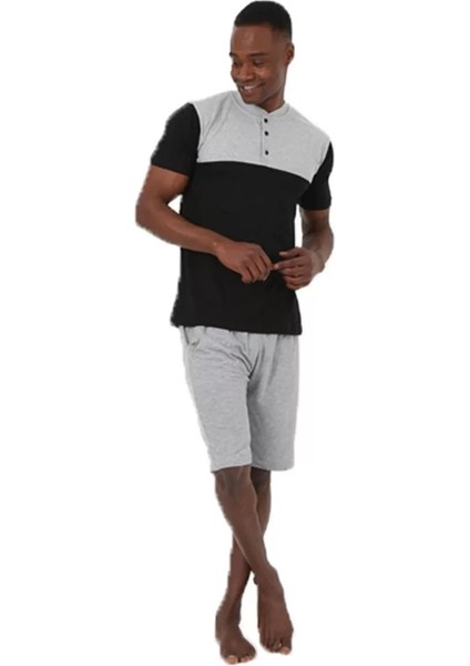 Erkek 3'lü Pijama Takım Siyah